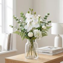 Produkt Biała sztuczna orchidea Phalaenopsis Real Touch 32cm