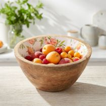 Produkt Miska dekoracyjna z drewna mango, miska z drewna brzoskwiniowego Ø12,5 cm