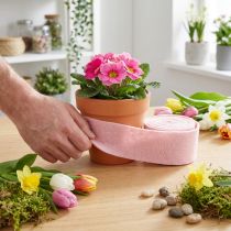 Produkt Wstążka filcowa różowa wstążka doniczkowa wstążka wełniana filc wełniany szer. 15 cm dł. 5 m
