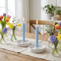 Produkt Świecznik Ceramiczny Biały – Nowoczesny Świecznik do Świeczników Stożkowych Ø13cm 2 Szt.