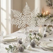Produkt Deco paproć sztuczna roślina liść paproci sztuczna paproć biała L78cm