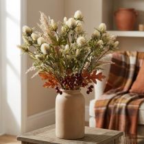 Produkt Thistle sztuczna dekoracyjna gałązka kremowa 10 główek kwiatowych 68cm 3szt