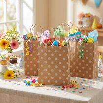 Produkt Torby na prezenty torby papierowe kropki 18×22cm 50 szt