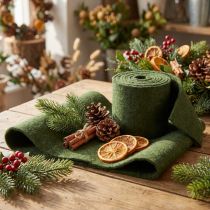 Produkt Wstążka filcowa wełniana wstążka filcowa rolka filcowa ciemnozielona 15cm 5m