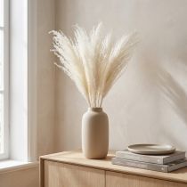 Produkt Suszone kwiaty, srebrzysta trawa. Elegancka, naturalna dekoracja do domu i biura. 70 cm, 10 sztuk.