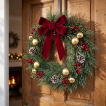 Produkt Wieniec sztuczny z gałązek sosnowych z szyszkami, 40cm