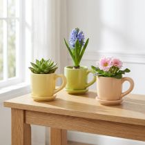 Produkt Filiżanka do kawy, dekoracyjna dekoracja stołu do stylowego wystroju pokoju z roślinami, 11 cm, 3 sztuki