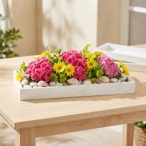 Produkt Dekoracyjna podłużna drewniana taca, biała, shabby chic, 42×14×3 cm, 3 sztuki