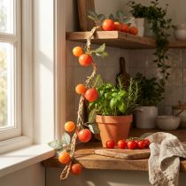 Produkt Sztuczna girlanda pomidorowa, dekoracyjna winorośl, realistyczna dekoracja salonu, 135 cm