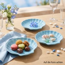 Produkt Talerz muszlowy miska morska ceramiczna niebiesko-biała 14cm 3szt