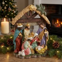 Produkt Szopka bożonarodzeniowa z figurkami Szopka bożonarodzeniowa 15,5×7×20cm