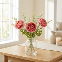 Produkt Sztuczny ranunculus jako bukiet do eleganckiej i łatwej w pielęgnacji dekoracji, 51 cm, 3 szt.