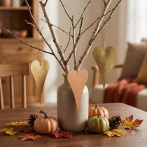 Produkt Dekoracja wisząca deco serduszka do zawieszenia pomarańczowo-żółte 15cm 6szt