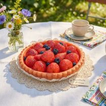 Produkt Atrapa żywnościowa, dekoracyjna truskawka do ciasta cukierniczego, dekoracja tortu, sztuczny tort Ø15cm