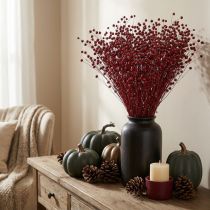 Produkt Len Bordeaux Czerwony Suszone Kwiaty Dekoracyjne Dł. 55 cm 80 g