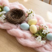 Produkt Sznurek wełniany dekoracyjny w kolorze różowym, 2m, do filcowania, do rękodzieła i florystyki