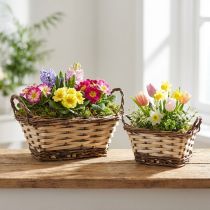 Produkt Kosz dekoracyjny kwadratowy Natural 21×16/16×13cm Zestaw 2 szt.