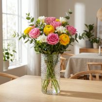 Produkt Wazon na kwiaty, wazon szklany, szkło na świecę, szklana latarnia Ø11,5 cm W23,5 cm