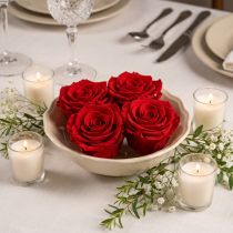 Produkt Prawdziwe główki róż Infinity Roses Red Premium Ø8,5cm 4 szt.