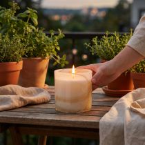Produkt Świeca zapachowa Citronella w białym szkle Ø12cm W12,5cm
