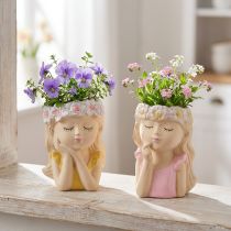 Produkt Wazon dekoracyjny ceramiczny doniczka dziewczynka Ø7,5cm wys.16cm 2 szt.