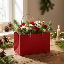 Produkt Torby na prezenty czerwone torby papierowe z uchwytem 24×12×12cm 6szt