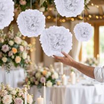 Produkt Papier Pompom Ø30cm Biały 5szt