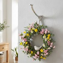 Produkt Hak ścienny w stylu vintage srebrny metalowy haczyk dekoracyjny wys.22cm
