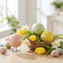 Produkt Dekoracyjne figurki kurczaczków, które przyciągają wzrok na wiosnę i Wielkanoc, 12 cm, 3 sztuki