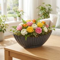 Produkt Donica z rowkami, łódka do sadzenia, antracyt, 24 cm