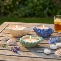 Produkt Świeca Citronella Shell Ceramic Outdoor Candle 14cm 3szt