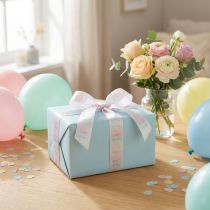Produkt Wstążka prezentowa Happy Birthday dekoracja urodzinowa 40mm 15m