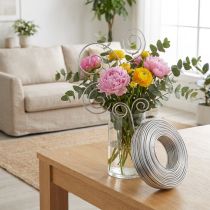 Produkt Drut aluminiowy 3mm 1kg srebrny - Elastyczny drut rzemieślniczy do florystyki, modelarstwa i dekoracji.