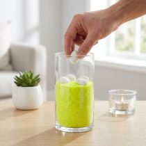 Produkt Piasek dekoracyjny żółty neonowy 0,5mm piasek neonowy żółty 1kg