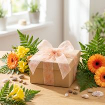 Produkt Wstążka organza, wstążka szyfonowa, pomarańcz dżungli, 40 mm, 15 m