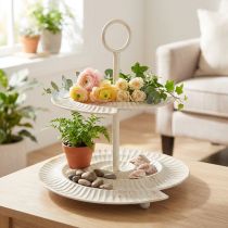 Produkt Antyczna, piętrowa półka do serwowania, stylowa dekoracja salonu lub parapetu, 39 cm