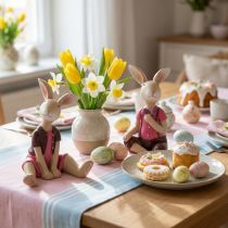 Produkt Zestaw figurek Zajączka Wielkanocnego, urocza dekoracja stołu na Wielkanoc i wiosnę, 9 cm, 4 sztuki