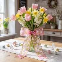 Produkt Wstążka organza motyl 25mm różowa wstążka dekoracyjna wstążka prezentowa 20m