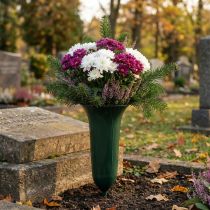 Produkt Wazon nagrobny 42cm wazon ciemnozielony dekoracja grobu florystyka żałobna 5szt