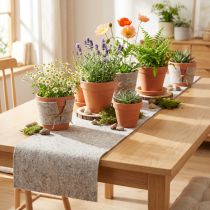 Produkt Taśma filcowa, taśma doniczkowa szaro-naturalna 15cm 5m