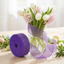 Produkt Fioletowa wstążka jutowa o szerokości 5 cm i długości 40 m