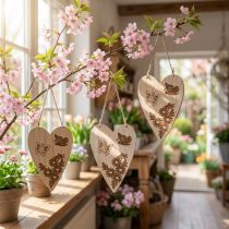 Produkt Deco wieszak drewno deco serce motyl deco 13,5x20cm 6szt