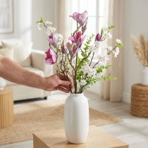 Produkt Sztuczny kwiat gałązki magnolii, magnolia różowy 92cm