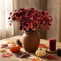 Produkt Gypsophila sztuczne czerwone kwiaty sztuczne jesień 29,5cm 18szt