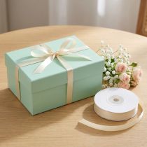 Produkt Wstążka prezentowa wąska wstążka dekoracyjna kremowa satynowa wstążka 3mm × 50m