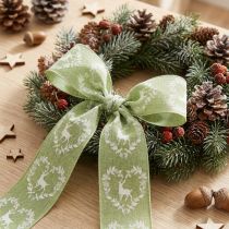 Produkt Deco Ribbon Green Deer 40mm 20m