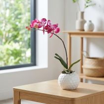 Produkt Sztuczne storczyki w doniczce Phalaenopsis sztuczne kwiaty storczyki różowe 34cm