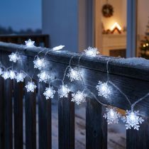 Produkt Girlanda LED płatki śniegu zewnętrzna zimna biała 24 LED 460cm