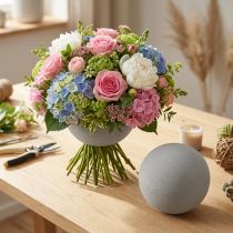 Produkt Kwiatowa kula piankowa wtykana kulka szara Ø12cm 6 szt