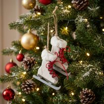 Produkt Łyżwy drewniane białe do zawieszenia 8cm 3 szt